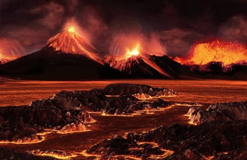 Imagen de un volcán activo, uno de los volcanes más poderosos y fascinantes del planeta.