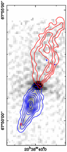 Nacimiento de una nebulosa graficado en base a la física gravitatoria, dándole origen a núcleos que serán estrellas.